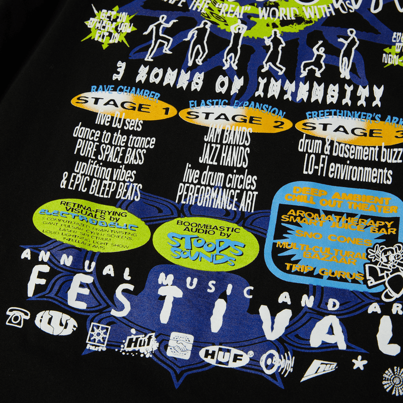 Huf Mental Meltdown T-Shirt Black
