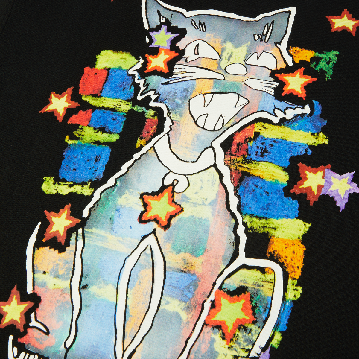 HUF Mia Star Cat Crewneck Sweatshirt Black