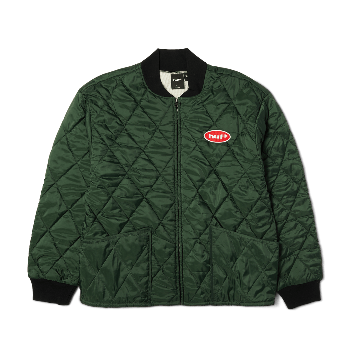 Disney Huf Mickey Quilted Work Jacket Jk00511 - Forest Green