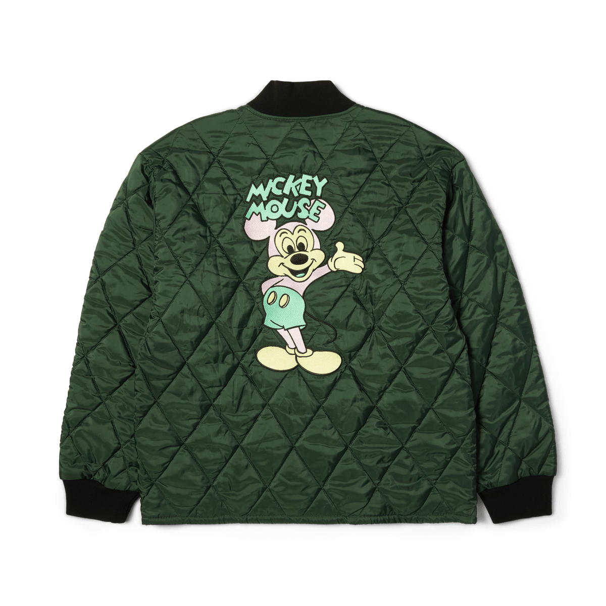 Disney Huf Mickey Quilted Work Jacket Jk00511 - Forest Green