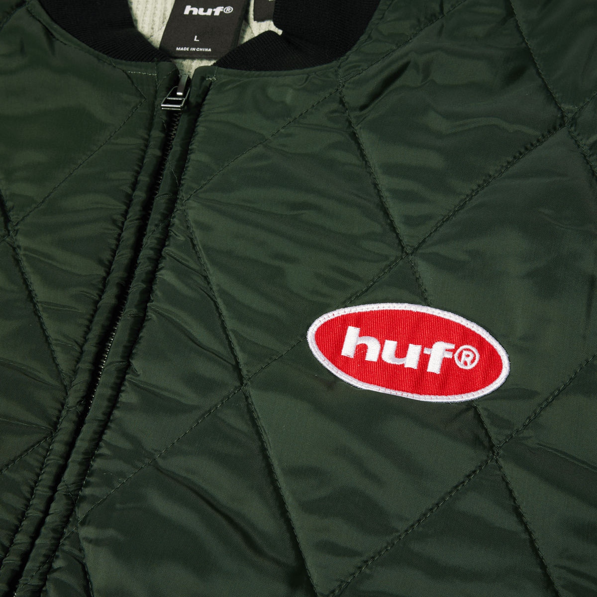 Disney Huf Mickey Quilted Work Jacket Jk00511 - Forest Green