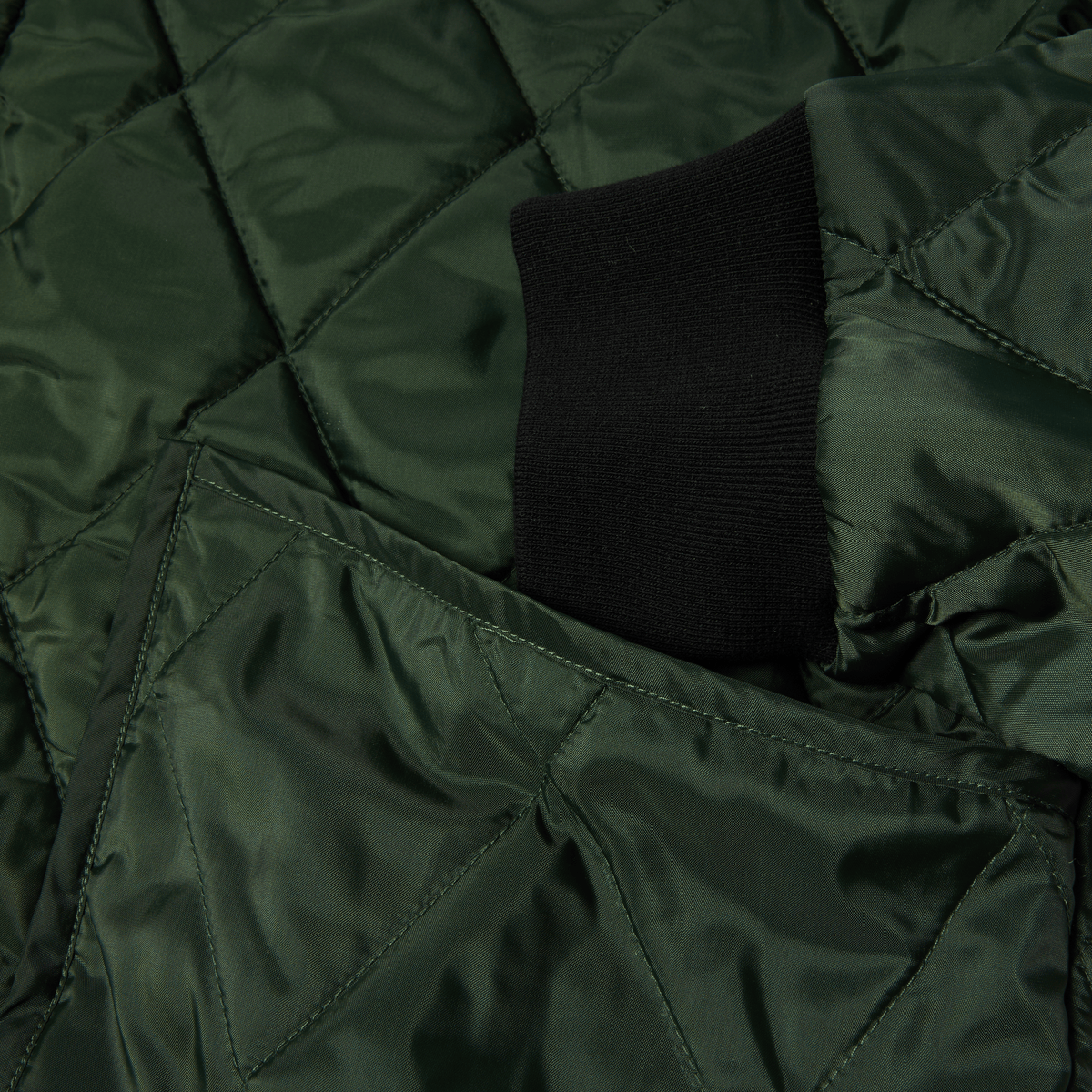 Disney Huf Mickey Quilted Work Jacket Jk00511 - Forest Green