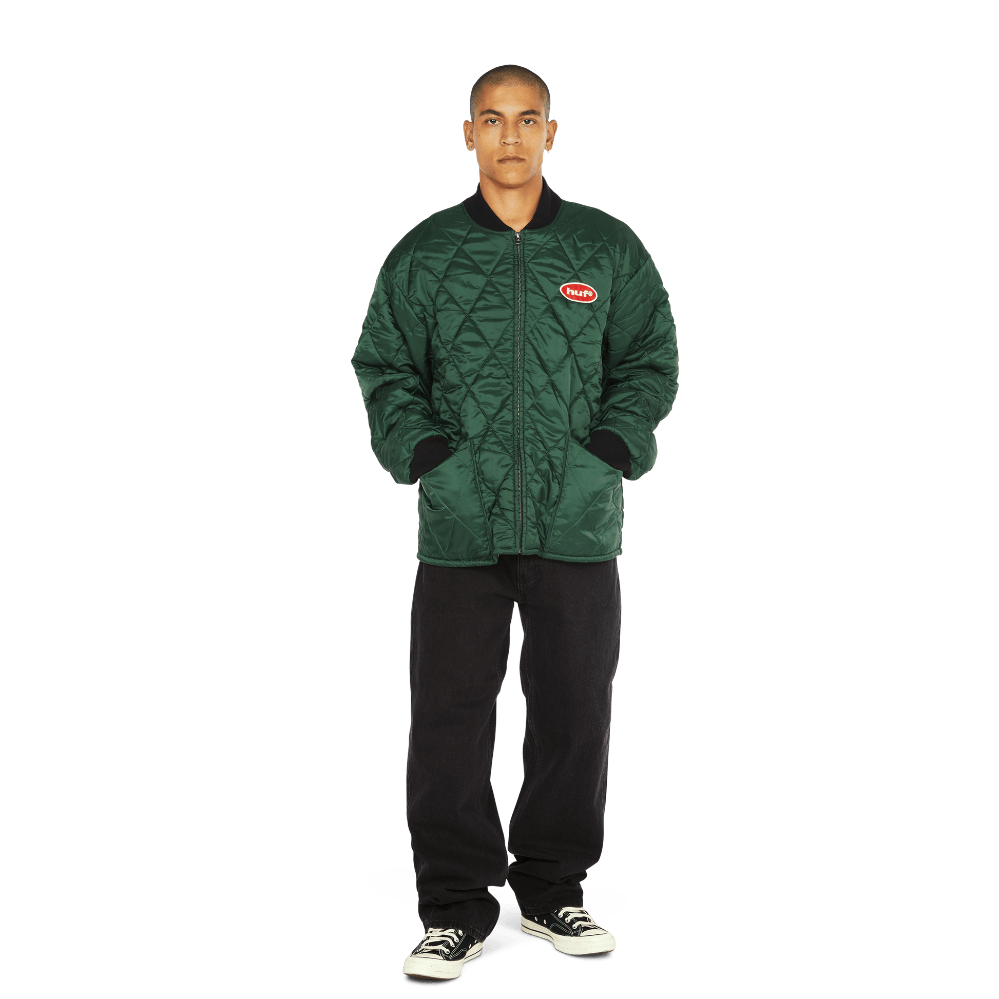 HUF Disney | HUF Mickey Quilted Work Jacket Forest Green