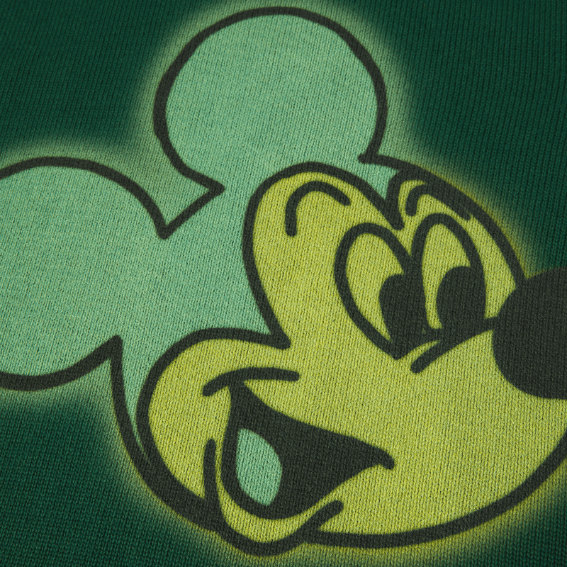HUF Disney | HUF Mickey Spray Crewneck Sweatshirt Forest Green