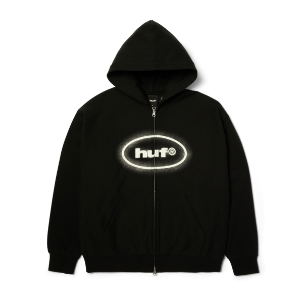 Disney Huf Mickey Spray Fz Hoodie Fl00253 - Black