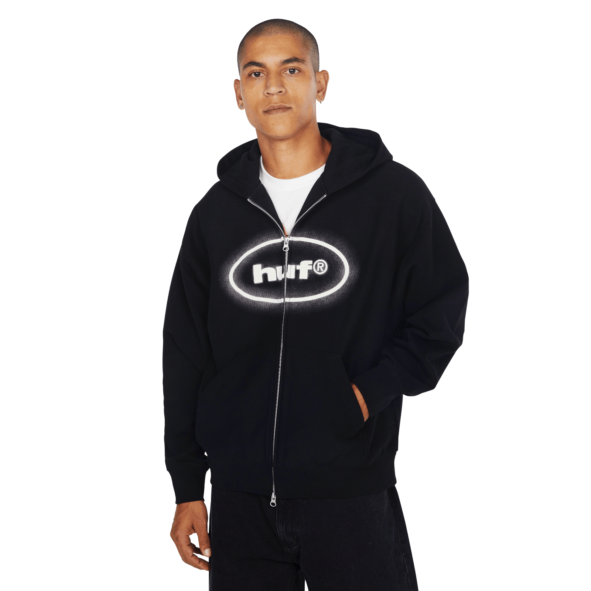 HUF Disney | HUF Mickey Spray Full-Zip Hoodie Black