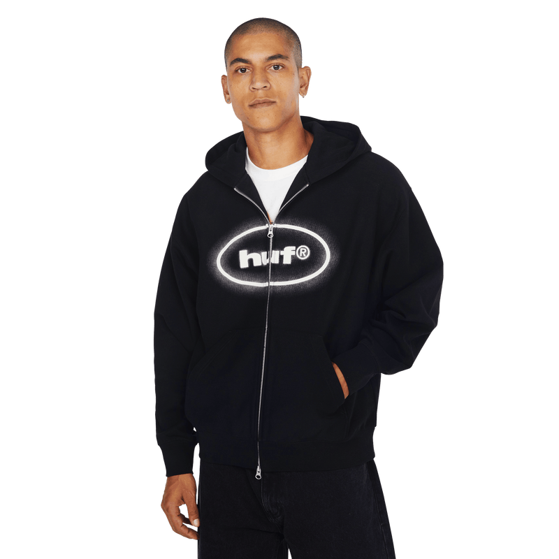 HUF Disney | HUF Mickey Spray Full-Zip Hoodie Black
