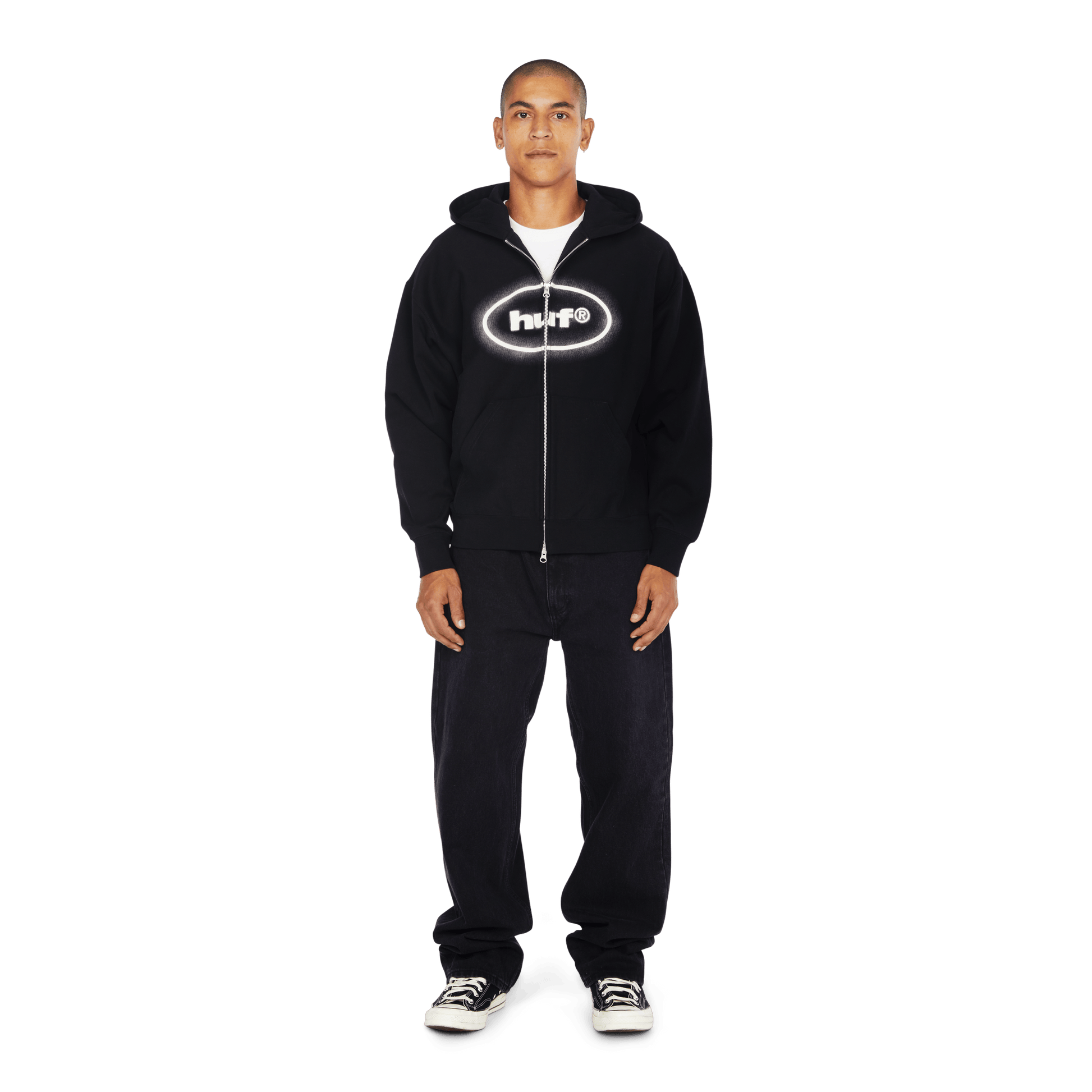 HUF Disney | HUF Mickey Spray Full-Zip Hoodie Black