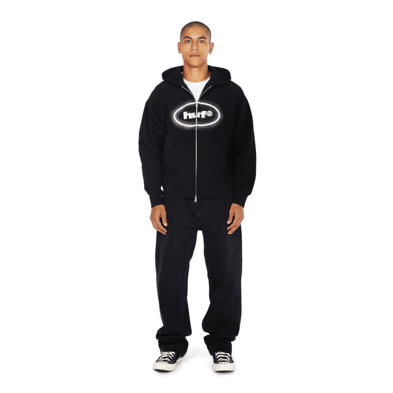 HUF Disney | HUF Mickey Spray Full-Zip Hoodie Black
