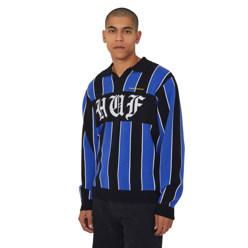 Huf Midfield Jersey Sweater Electric Blue