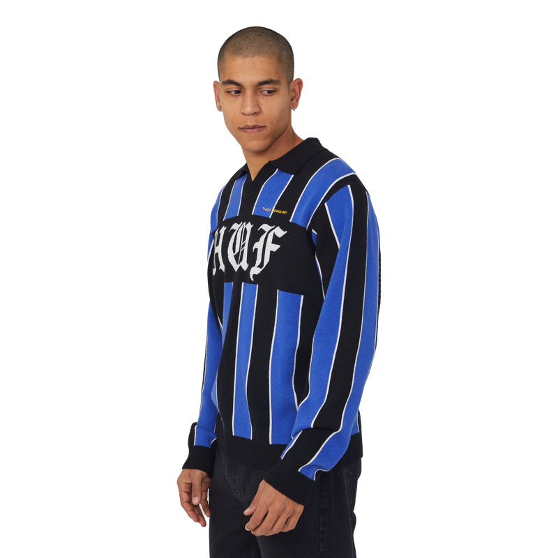 Huf Midfield Jersey Sweater Electric Blue