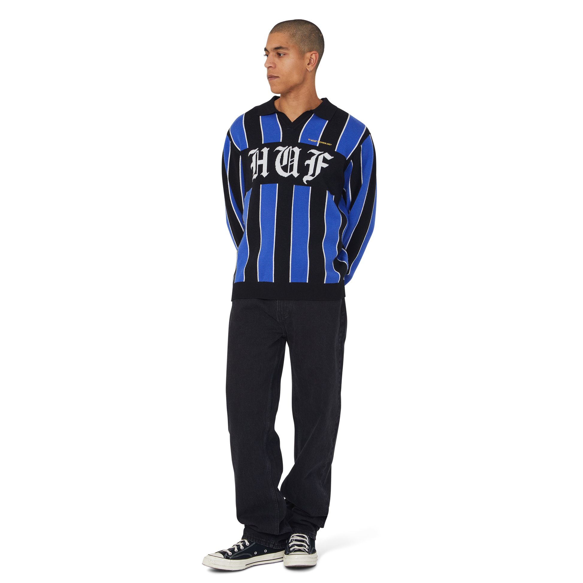 Huf Midfield Jersey Sweater Electric Blue