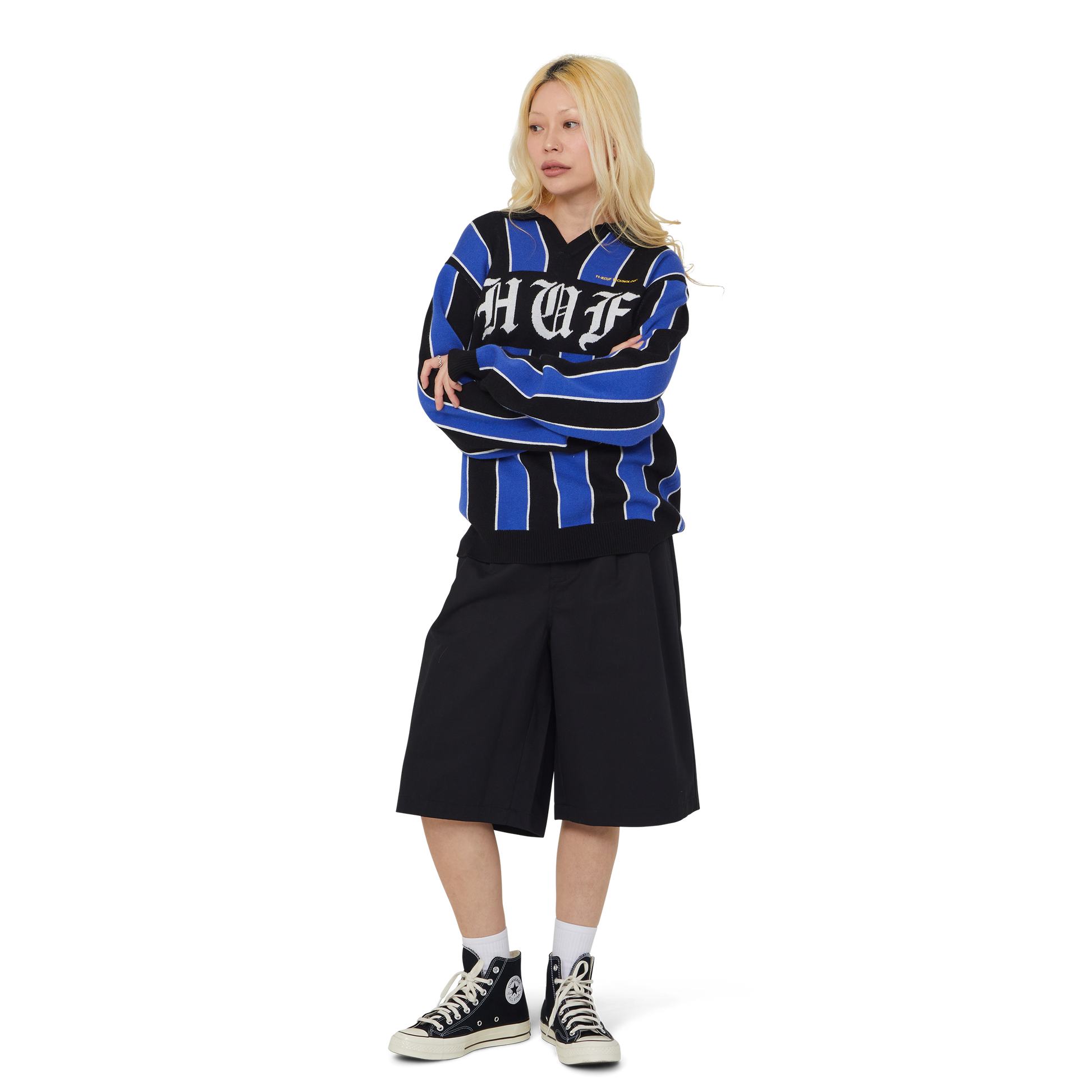 Huf Midfield Jersey Sweater Electric Blue