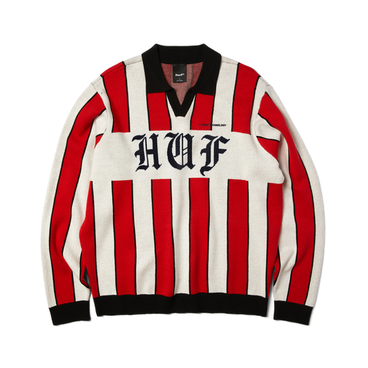 Huf Midfield Jersey Sweater Red