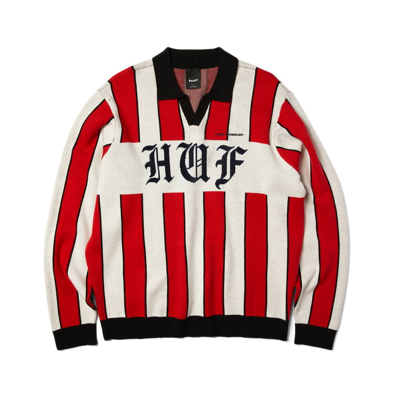 Huf Midfield Jersey Sweater Red
