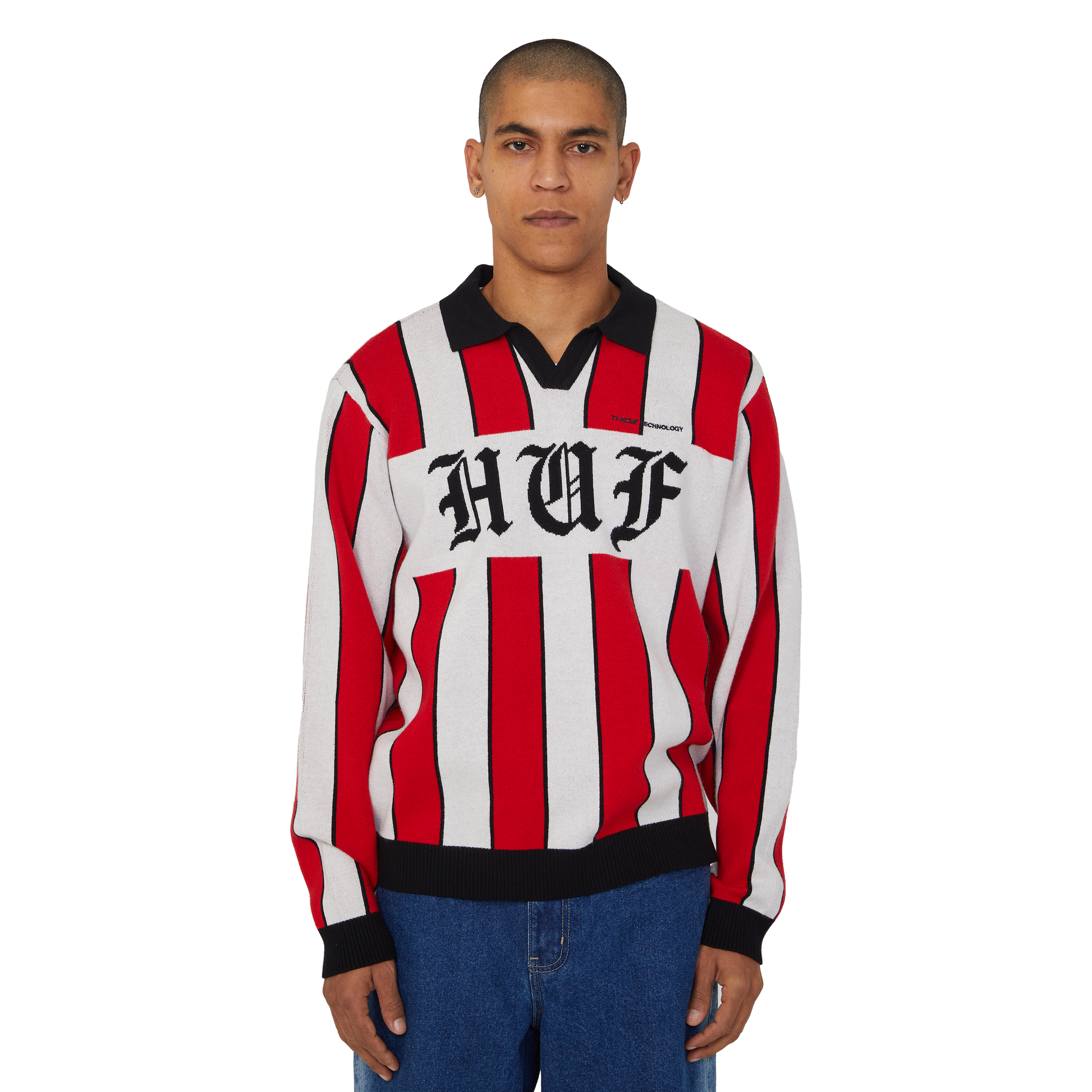 Huf Midfield Jersey Sweater Red