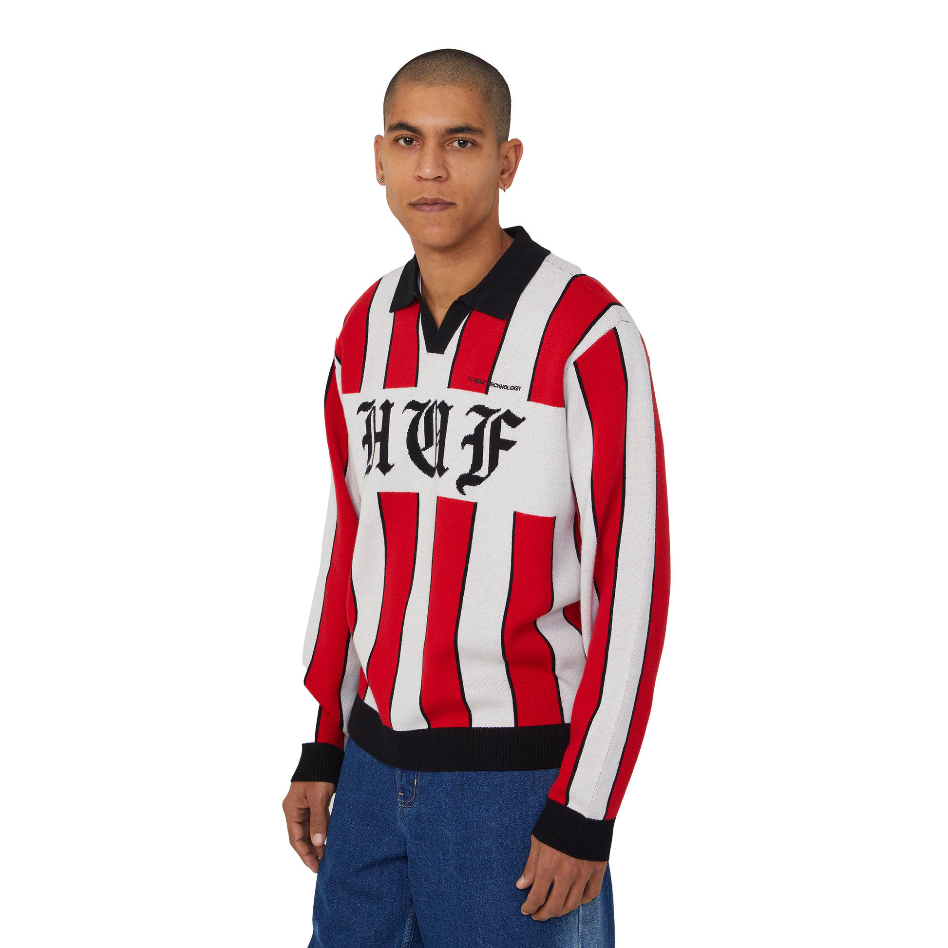 Huf Midfield Jersey Sweater Red