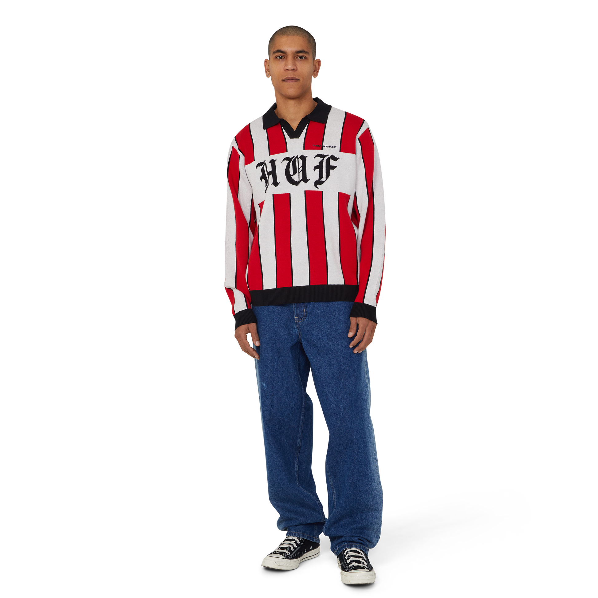 Huf Midfield Jersey Sweater Red