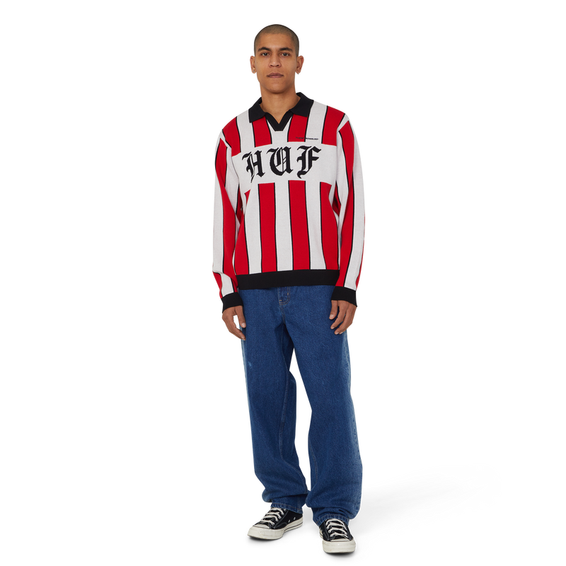 Huf Midfield Jersey Sweater Red