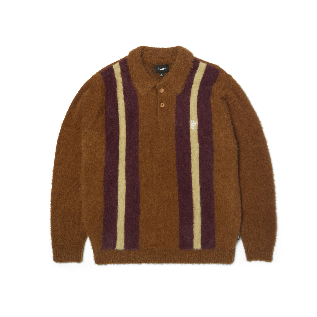 HUF Milton Mohair Polo Sweater Brown