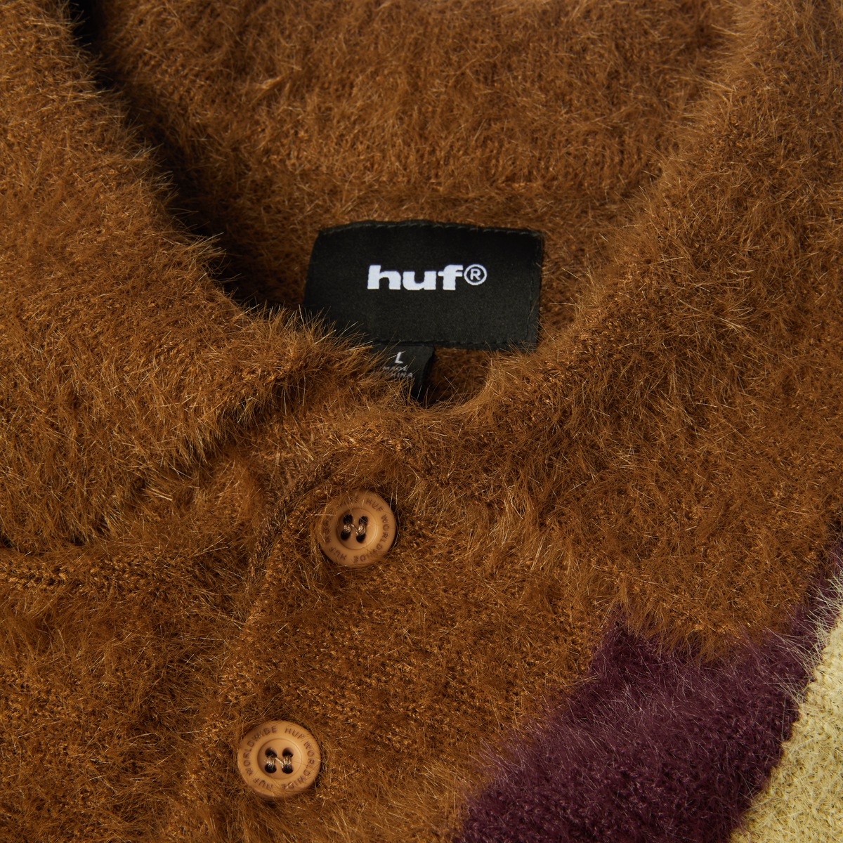 HUF Milton Mohair Polo Sweater Brown