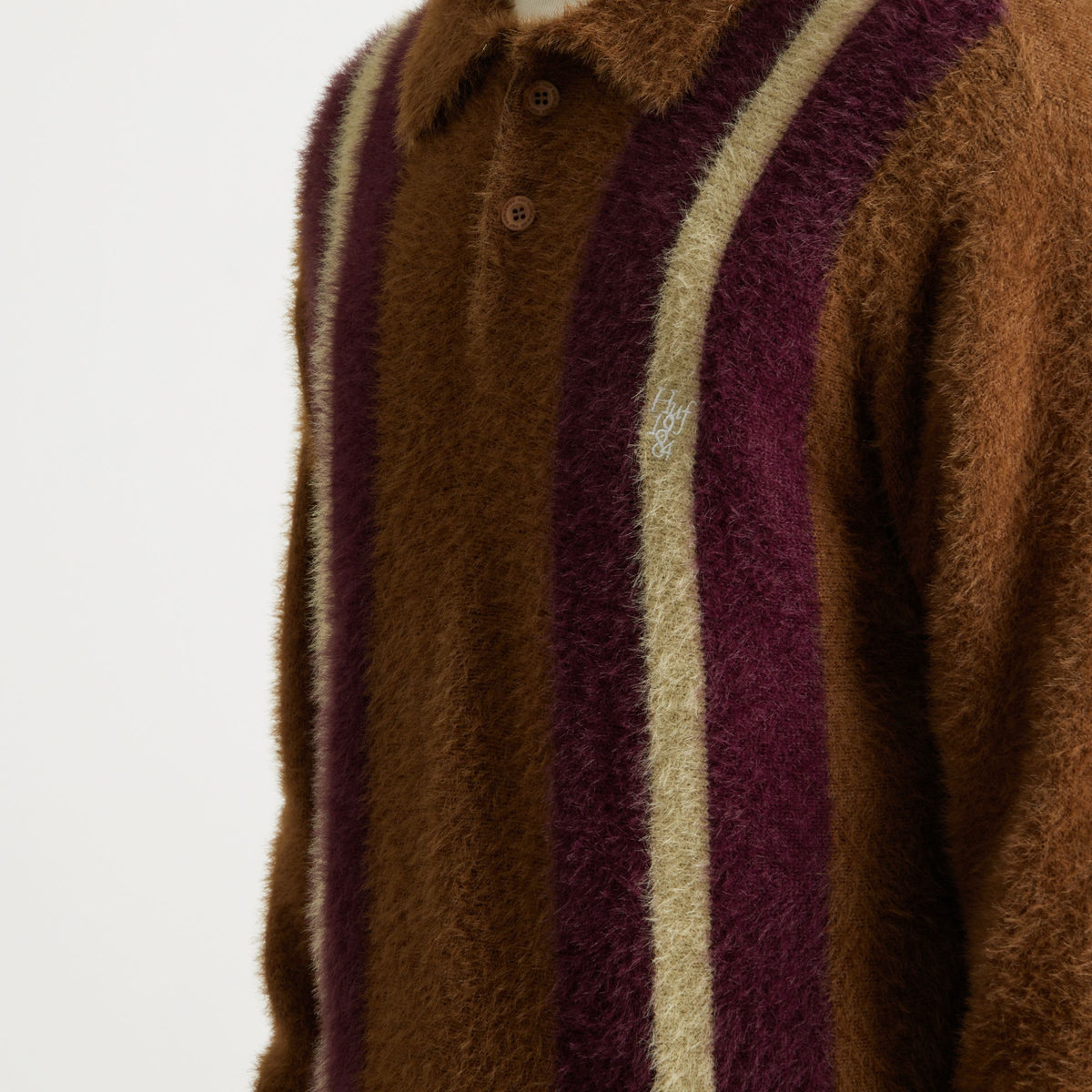 HUF Milton Mohair Polo Sweater Brown