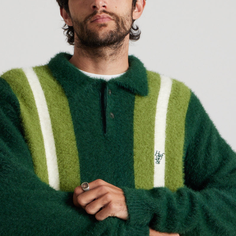 HUF Milton Mohair Polo Sweater Sycamore