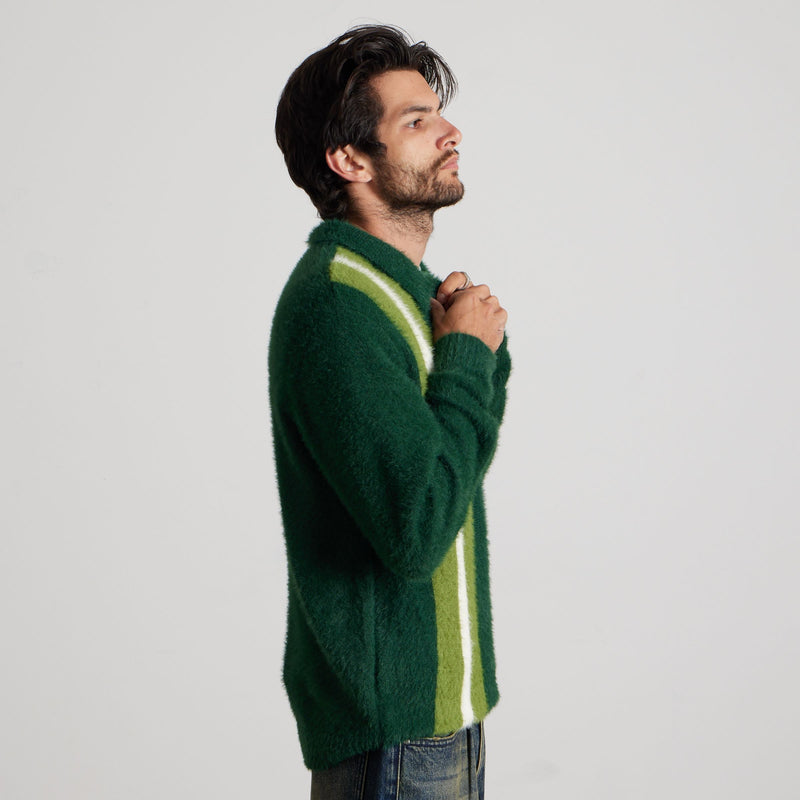 HUF Milton Mohair Polo Sweater Sycamore