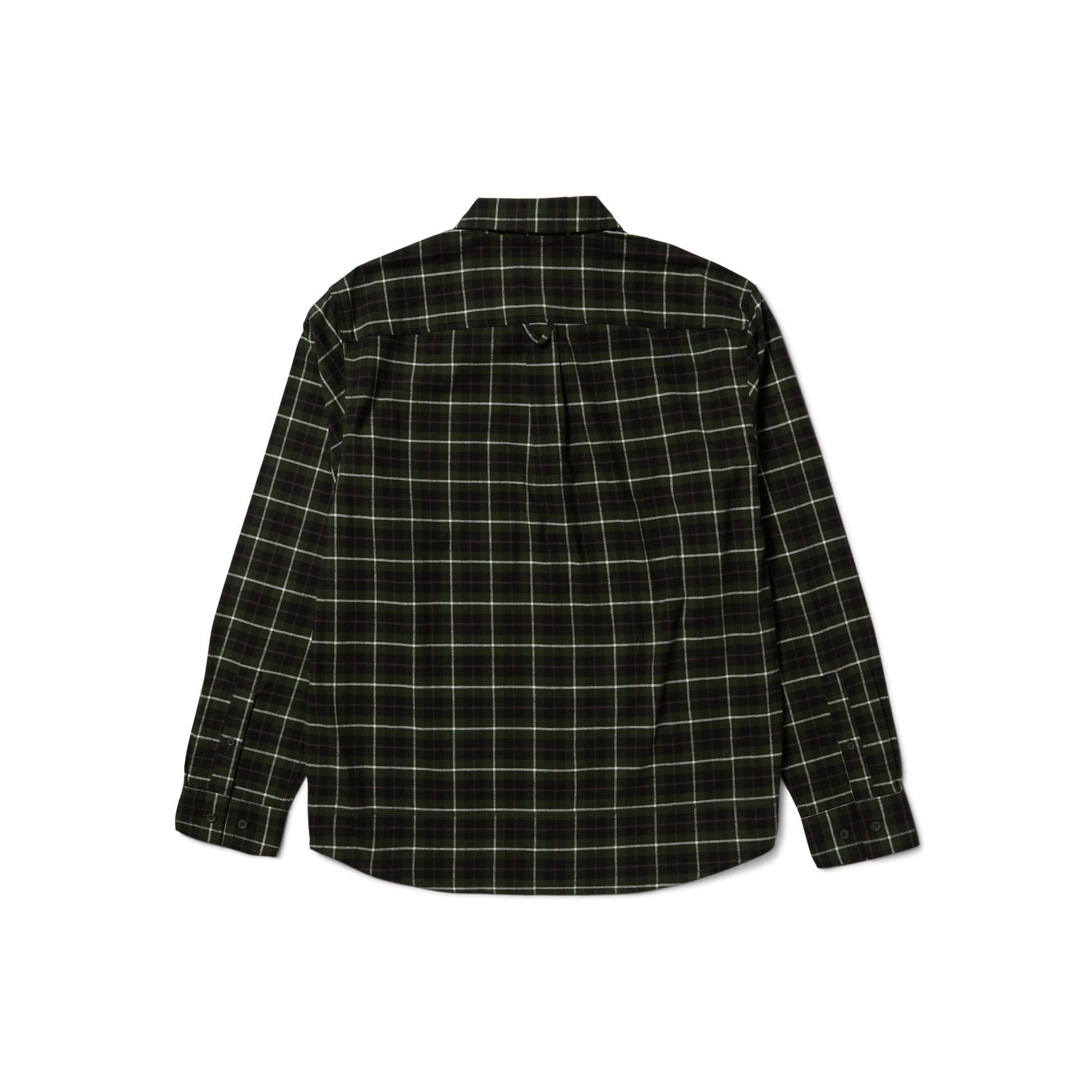 Huf Modal Long Sleeve T-Shirt Plaid Shirt Olive