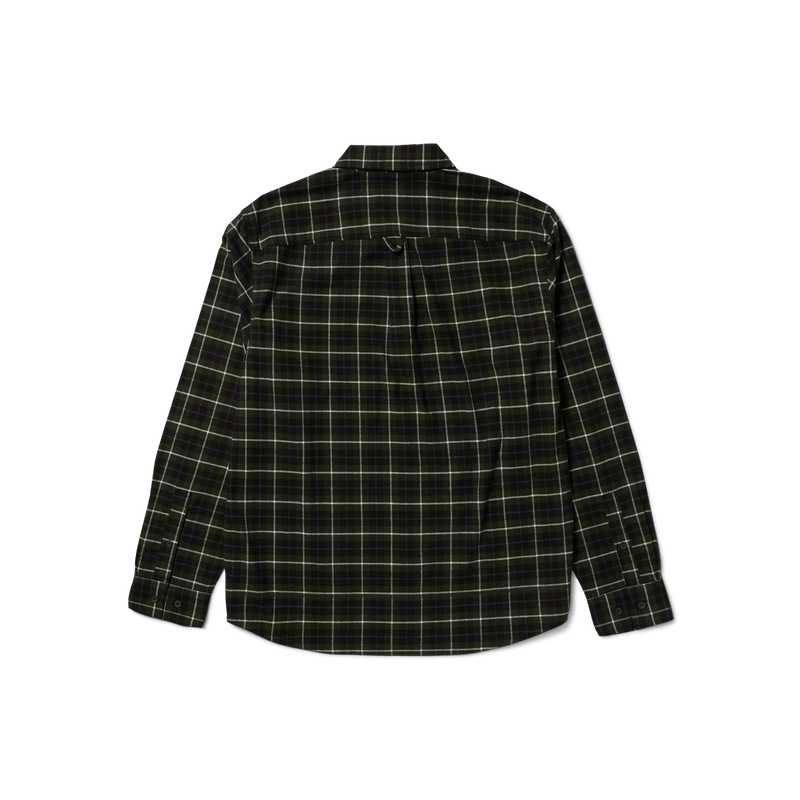Huf Modal Long Sleeve T-Shirt Plaid Shirt Olive