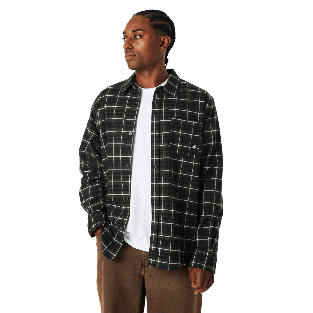 Modal Long Sleeve T-Shirt Plaid Shirt