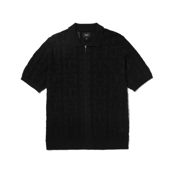 Huf Monogram Jacquard Zip Sweater Sky