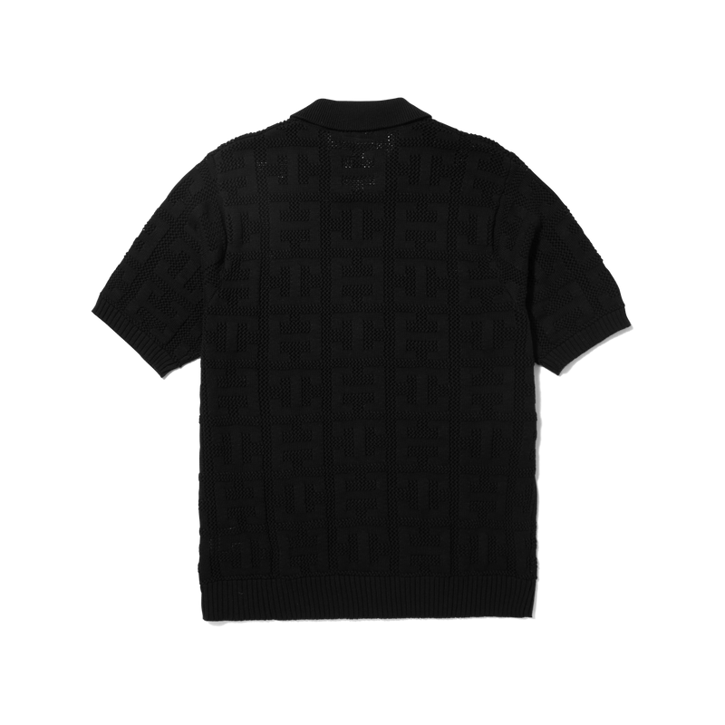 Huf Monogram Jacquard Zip Sweater Black