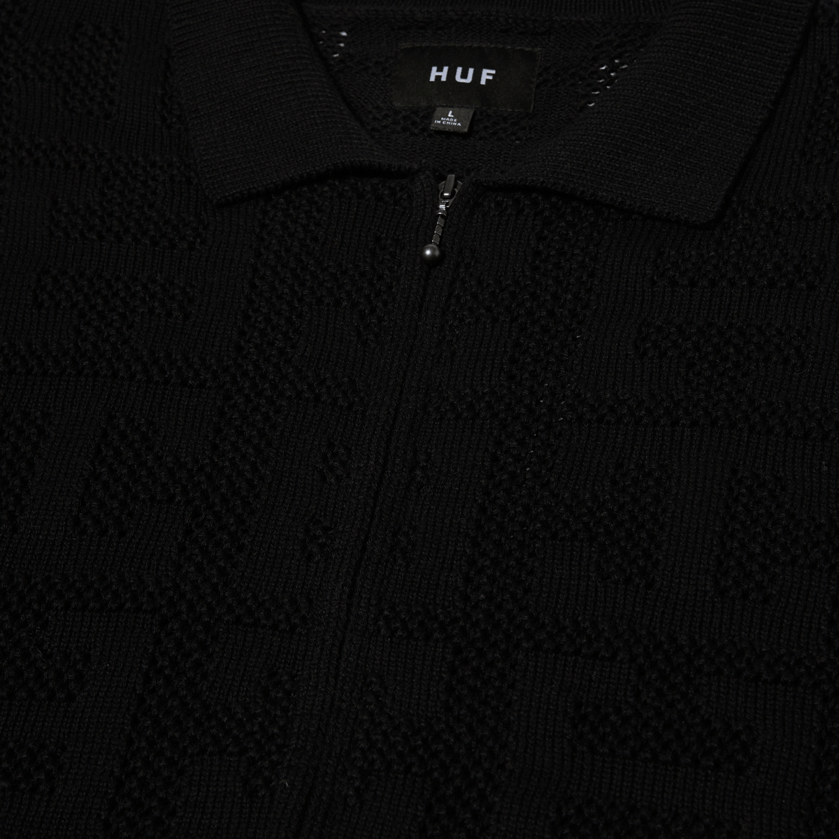 Huf Monogram Jacquard Zip Sweater Sky