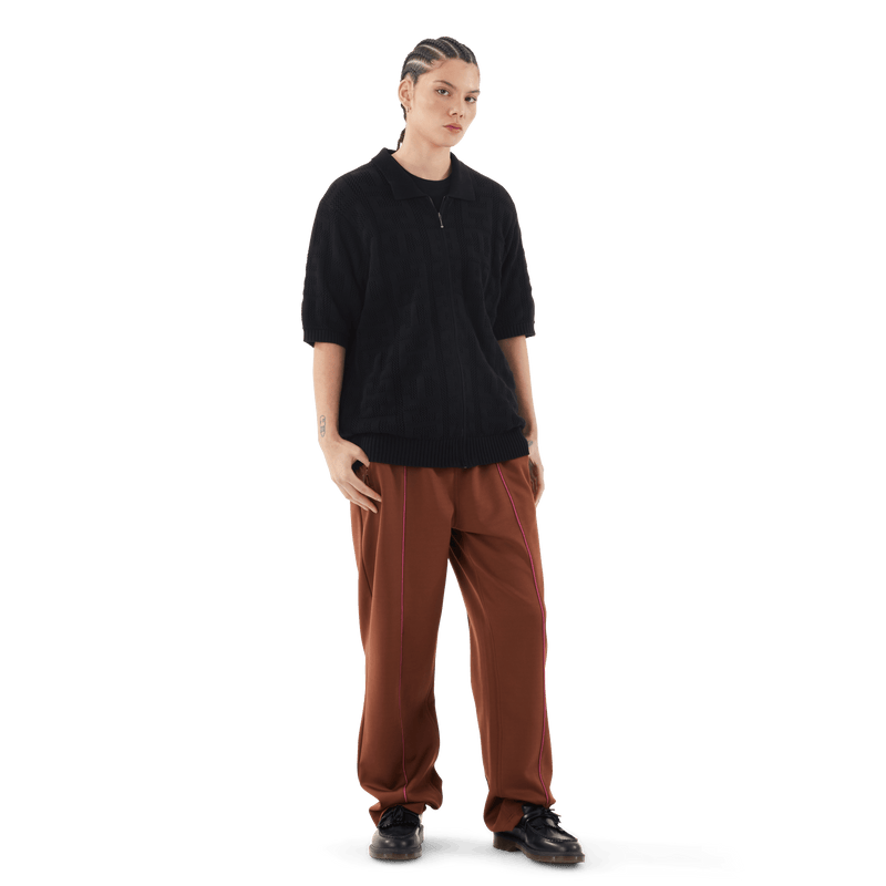 Huf Monogram Jacquard Zip Sweater Black