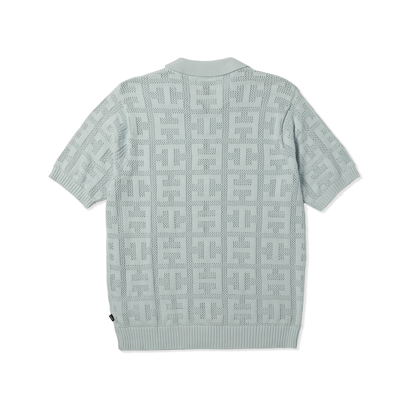 Huf Monogram Jacquard Zip Sweater Sky