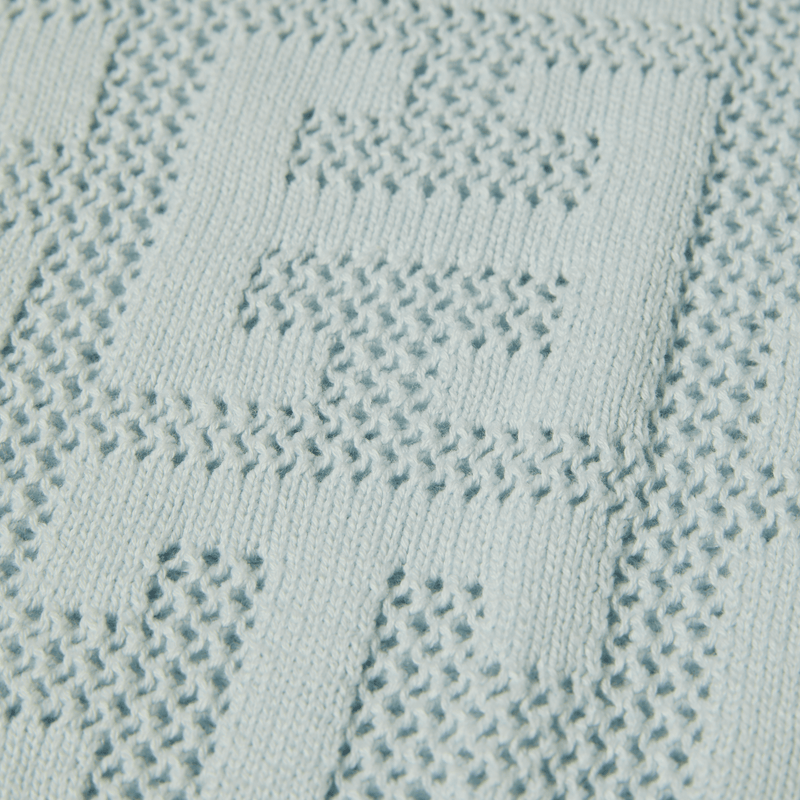 Huf Monogram Jacquard Zip Sweater Sky