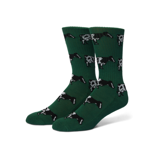 Huf Moo Crew Sock Green