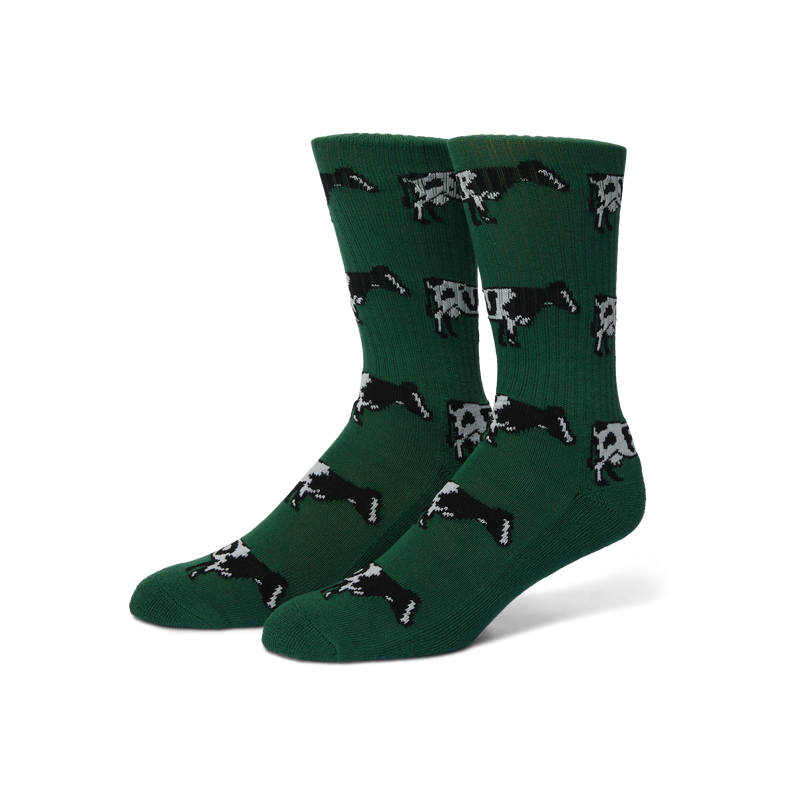 Huf Moo Crew Sock Green