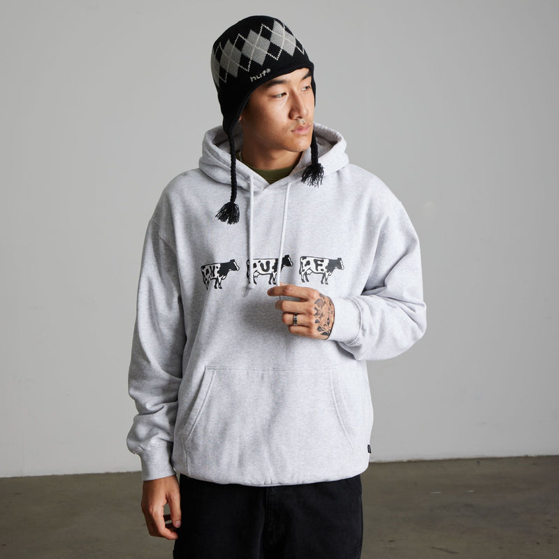 HUF Moo Pullover Hoodie Heather Grey