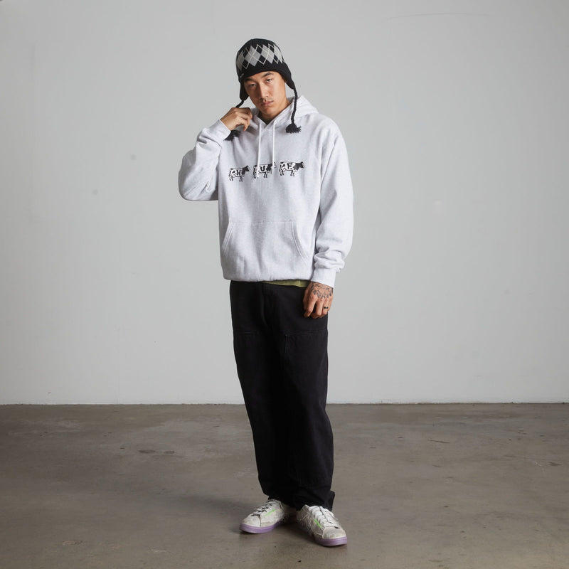 HUF Moo Pullover Hoodie Heather Grey