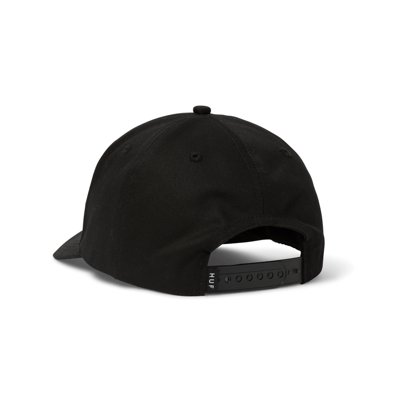 Huf Noble 6 Panel Snapback Hat Black