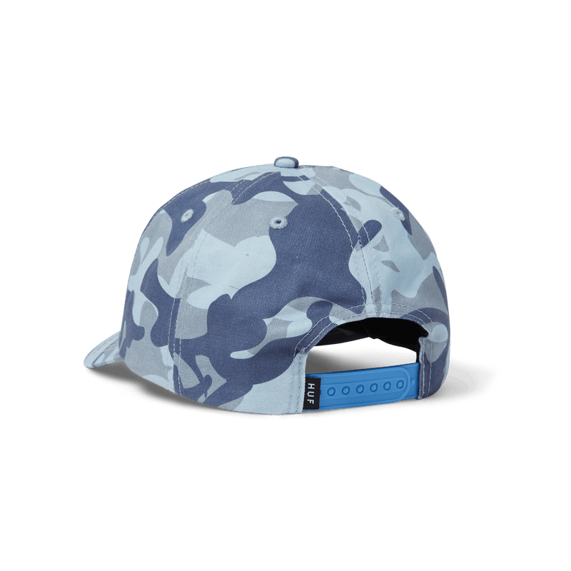 Huf Noble Camo 6 Panel Snapback Hat Ice Blue