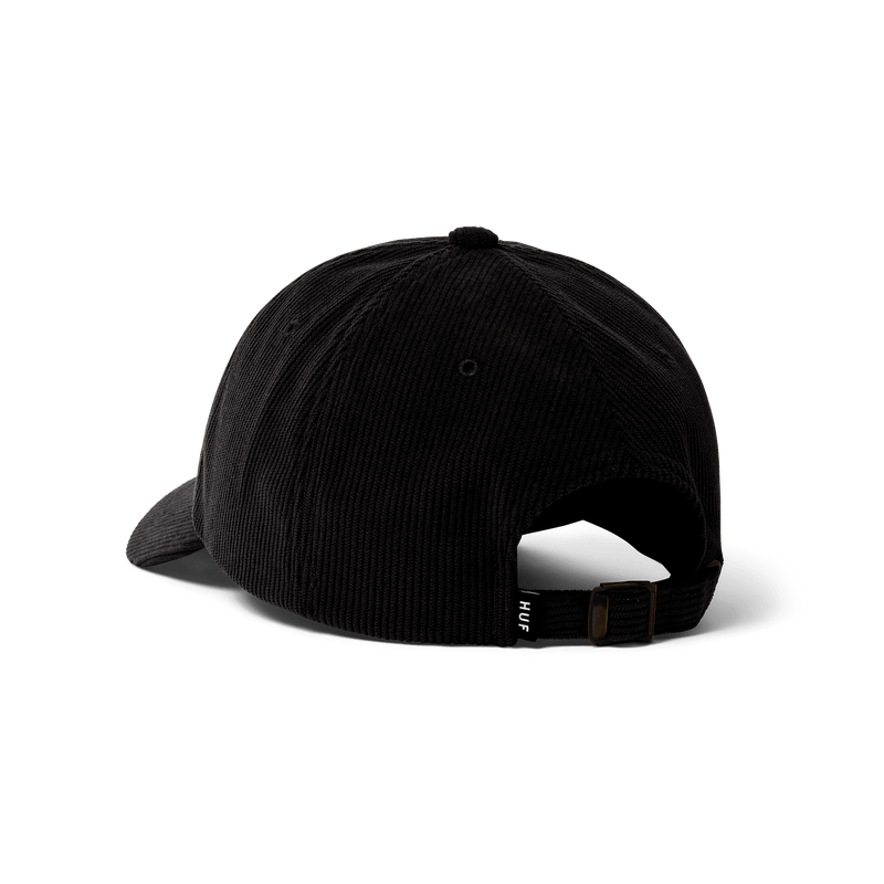 HUF OG Corduroy 6-Panel Curved Visor Hat Black