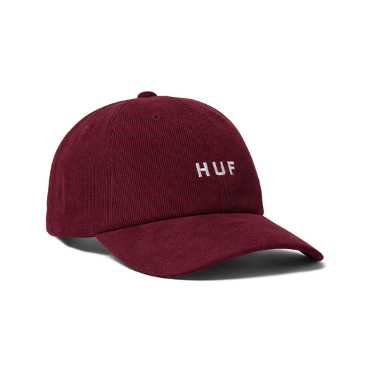 HUF OG Corduroy 6-Panel Curved Visor Hat Deep Wine
