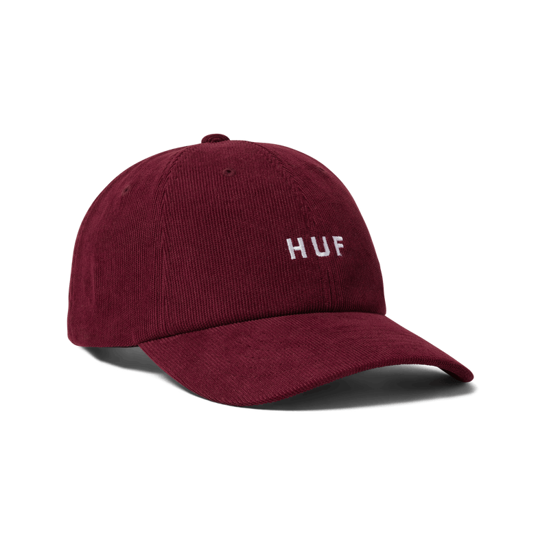 HUF OG Corduroy 6-Panel Curved Visor Hat Deep Wine