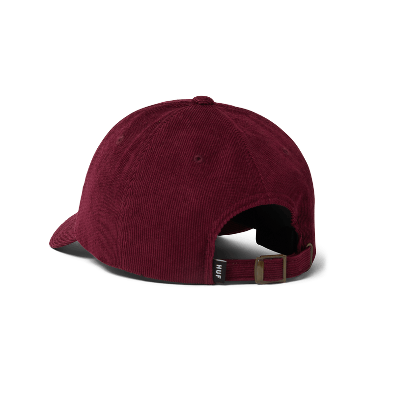 HUF OG Corduroy 6-Panel Curved Visor Hat Deep Wine