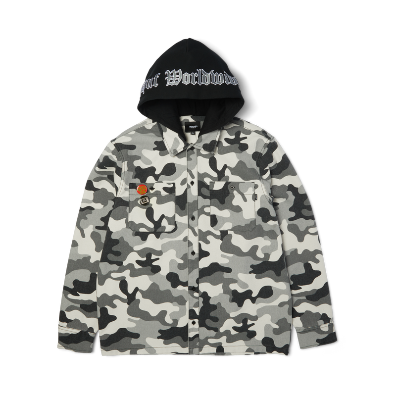 Huf Olympia Camo Hooded Overshirt Camo