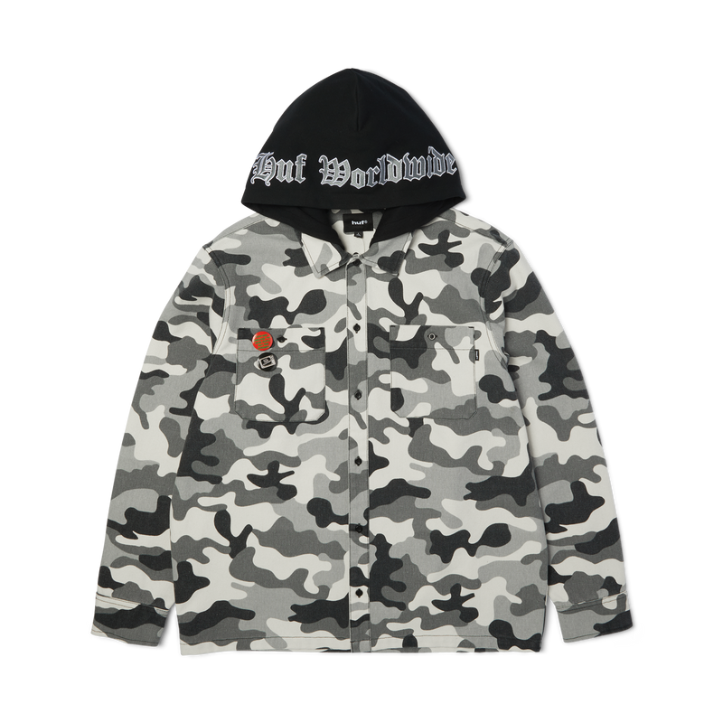 Huf Olympia Camo Hooded Overshirt Camo