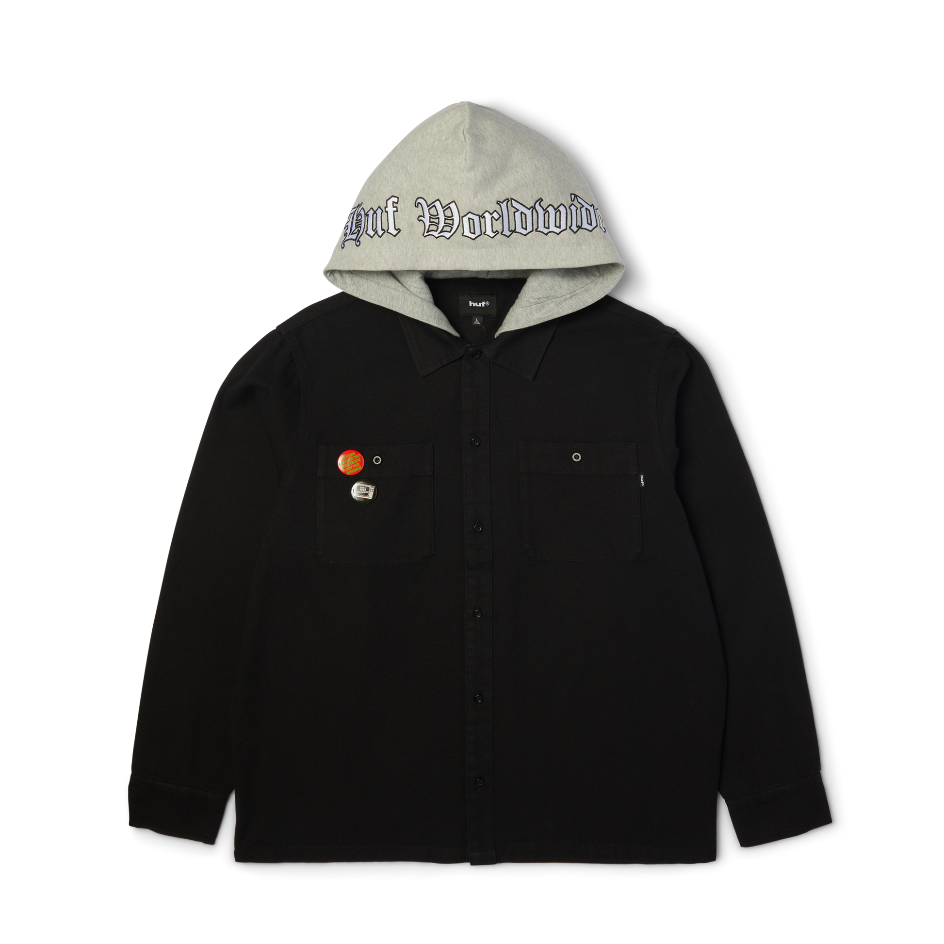 Huf Olympia Hooded Overshirt Black